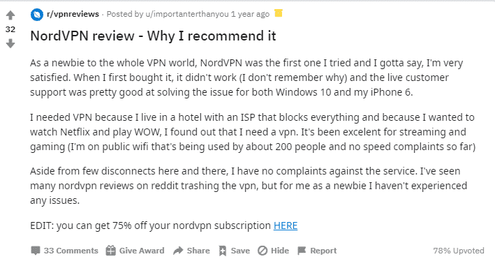 nordvpn reddit