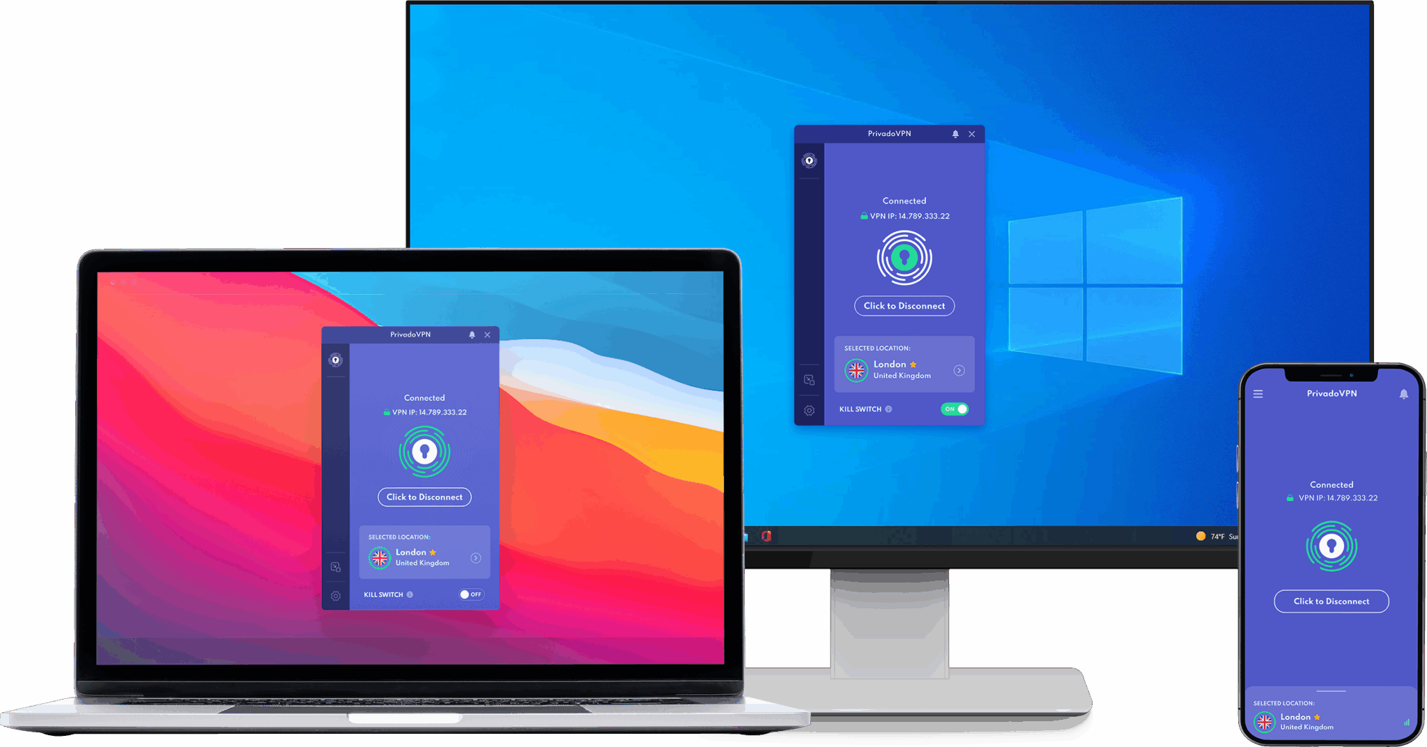 PrivadoVPN devices