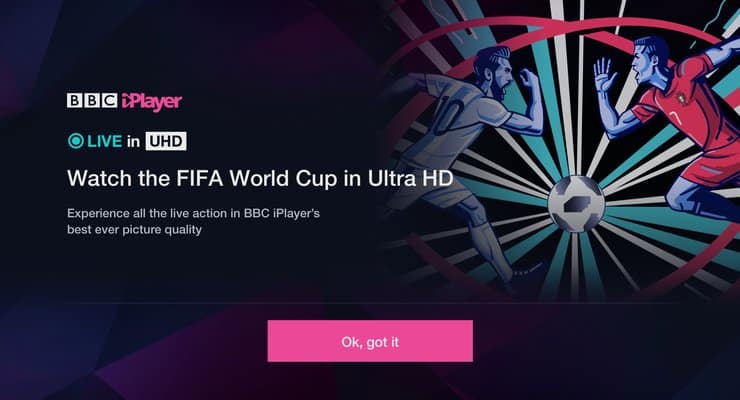 BBC ad to watch the World Cup via VPN 
