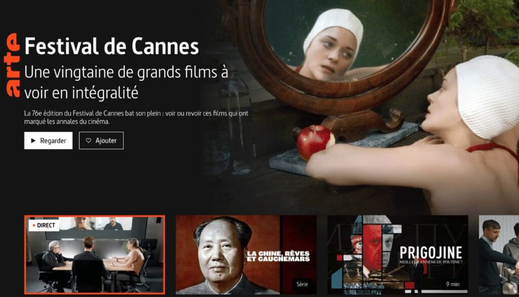 Arte TV France Homepage